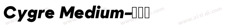 Cygre Medium字体转换